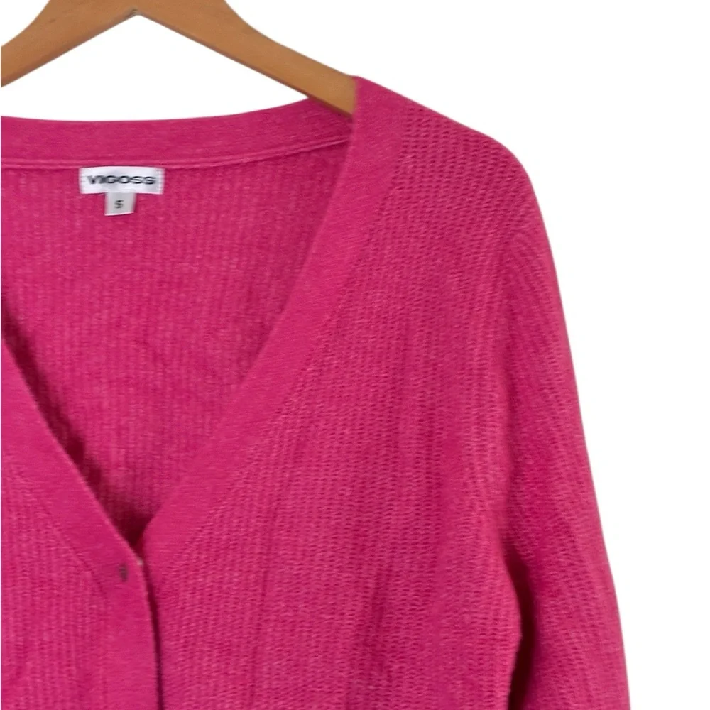 Vigoss | Like new bright pink knit boxy sleeve knit cardigan sweater - Picture 4 of 12